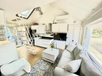 Modern East End Loft - Private Beach, In-Ground Pool Access, & Hot Tub!