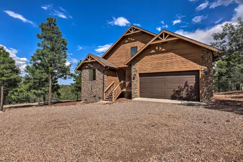 Deck & Views: Dog-Friendly Cabin in Show Low! - Ramah Hewan Peliharaan