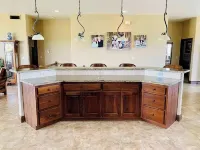Large Bayside Golf Course home with Lake Views.