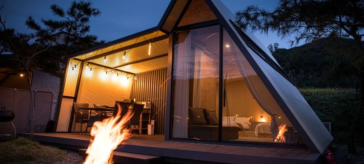 Cheongdo Havi Caravan Glamping Pool Villa Hotels in Cheongdo-gun
