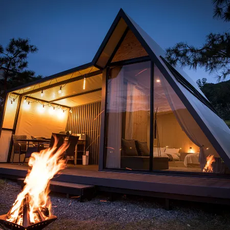 Cheongdo Havi Caravan Glamping Pool Villa