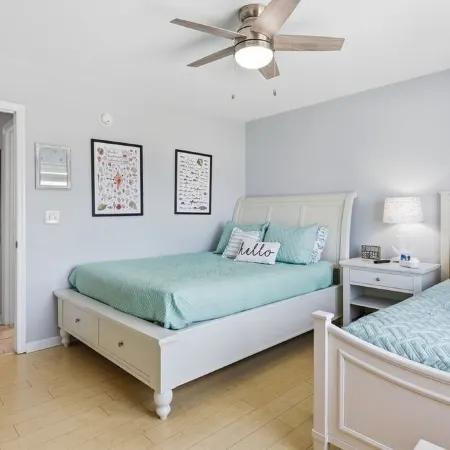 Not quite ocean front, but almost! Just a few steps to the sand! Pet friendly.