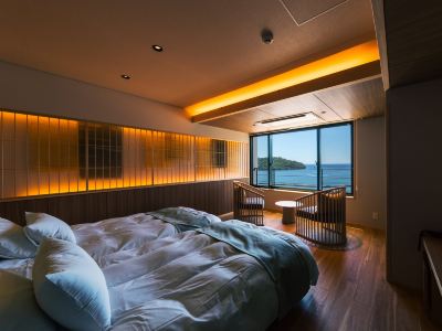 エグゼクティブフロアスーペリア、バス付きハリウッドツイン、オーシャンビュー 隠岐の島・美味しい海の宿 隠岐プラザホテルの写真