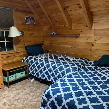 Perfect cozy cabin w/ tree house on 3 acres of woods near skiing, hiking & DWG