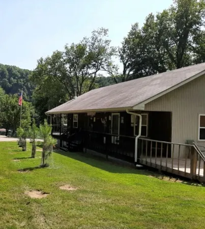 Riverside Cabin B White River is 110 ft Away with Riverview from Deck King Bed