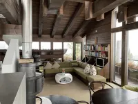 Architect's house Karersee, view of rose garden, Latemar and western Alps