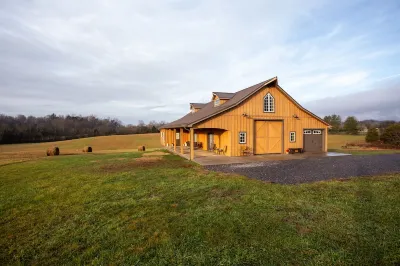 The Mockingbird Farm "Barn-do-minium" is situated on 27 rolling acres.