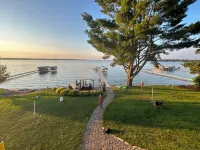 Beautiful lake home on the sandy south shores of Pelican Lake.