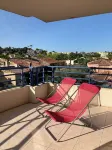 Terrace, pool, air conditioning, sea view, near beach, sleeps 4, Antibes