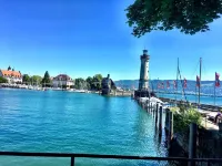 Get up with SEEBLICK style apartments mountain and lake view and terrace in Lindau