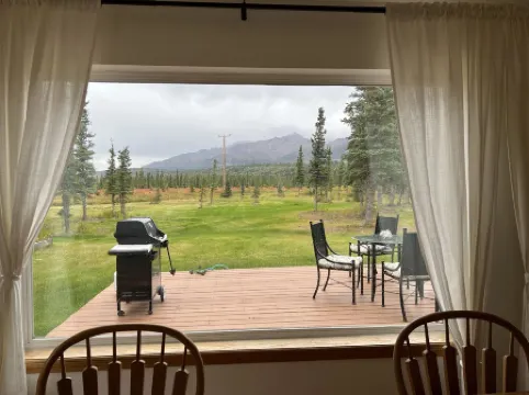 Great views from A Second Home in Denali, vacation rental, close to the Park!