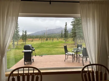 Great views from A Second Home in Denali, vacation rental, close to the Park!
