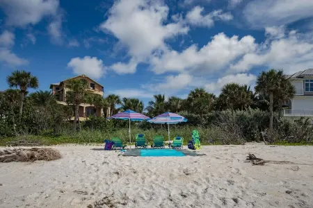 Private Beach Access Steps Away,  Pool, Outdoor Bar, 2 Golf Carts, 360 Views.