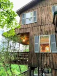 Cliffhanging Cabin over French Broad River between Hot Springs, NC and Gatlinburg Tn