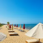 "Elegant Beachfront Chalets at Porto Said Resort – Your Perfect Escape" - Hytter