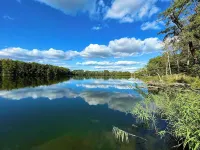 Lovely and modern house with private garden at lake Grimnitz