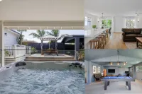 Spa jacuzzi, modern, stylish, separate games room, backyard, fully fenced