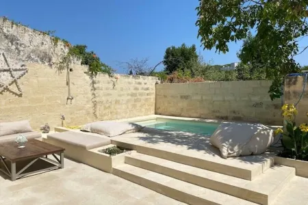 Old courtyard house in the village