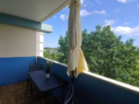 Rocksteins Nr. 2 - cozy vacation apartment, close to the beach, the Baltic Sea on the horizon