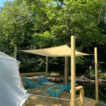 Canvas Bell Tent on Working Farm in Historic Laurel Highlands