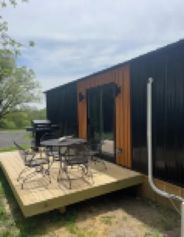 Family style cabin with pond and orchard near the Buffalo National River