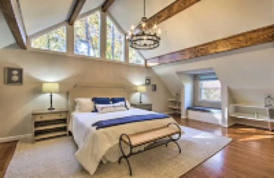 Beautiful 5 Acre Lakefront Private Retreat w/ Boat Dock, Hot Tub, 5 Bdrm/ 5 bath