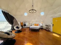 Southern Boho inspired Geodesic Dome nestled up next to Big Bend National Park.