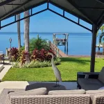 On the Gulf! Luxury 4/3 with 2 Master Bedrooms, Pool and Spa and Dock!