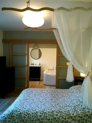 Air-conditioned detached villa with private heated pool and balneotherapy