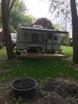 Small camper in the country
