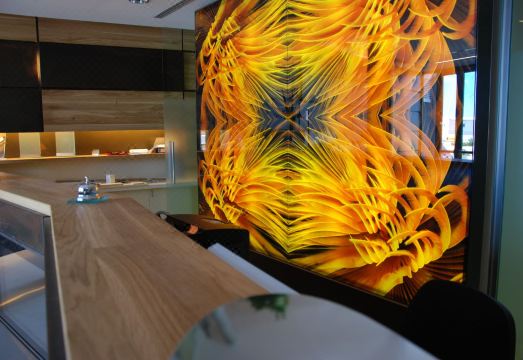 시 아트 호텔의 객실 내부 또는 분사식 욕조