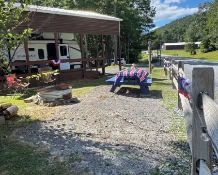 Cozy 2-bedroom RV in amazing Pipestem with AC, WiFi and Heat Smart TV Hotels in Bluestone River