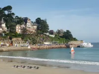 Apartment T 2 PERROS GUIREC PANORAMIC SEA VIEW ROSE GRANITE COAST