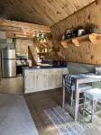 Rustic and charming apartment above detached log garage. 10 mins from<br>A.S.V.