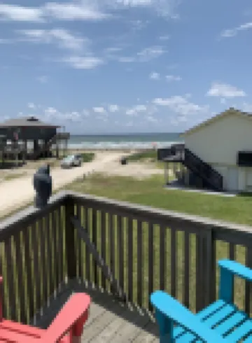 Beach viewing from deck, living, dining, kitchen, in your king size Nectar bed.