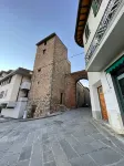 Characteristic apartment in historic 1300s tower