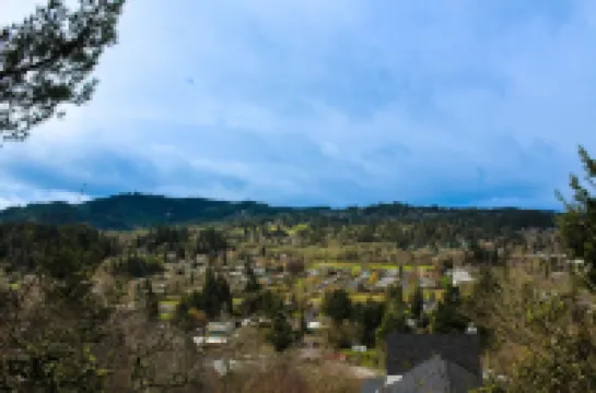 Cozy & Quiet 2 bdrm private Treehouse getaway with Amazing Views minutes from UO