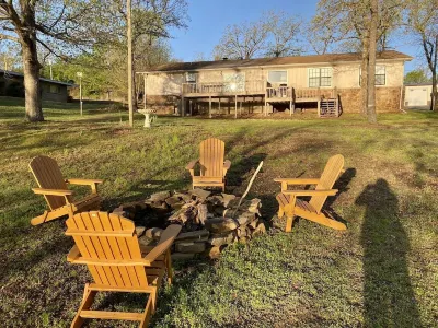 Waterfront house with private dock and boat slip