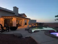 New! Desert LUX Oasis LARGE POOL SPA BBQ FIRE-PIT