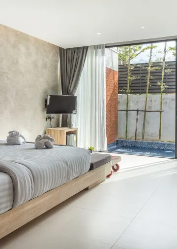 ลักซ์ชัวรี่วิลล่า, 1 ห้องนอน, วิวสระว่ายน้ำ, ริมสระว่ายน้ำ