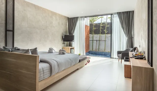 ลักซ์ชัวรี่วิลล่า, 1 ห้องนอน, วิวสระว่ายน้ำ, ริมสระว่ายน้ำ