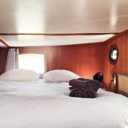 Charming captain's cabin on the historic ship De Hoop