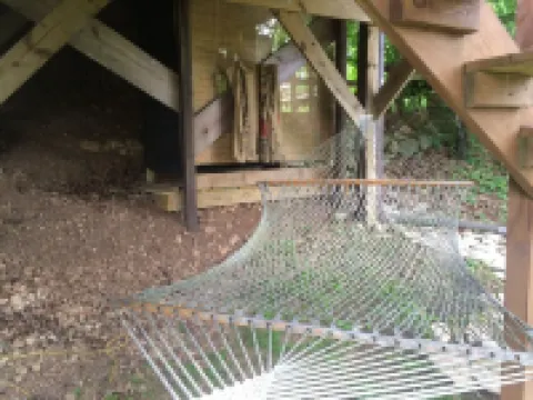 The River Cabin at Camp Miramichee Falls in Hardy, AR