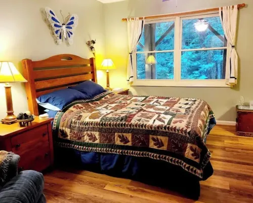 Spacious suite surrounded by nature with living room, fireplace, porch, fire pit Hotels in Caldwell County