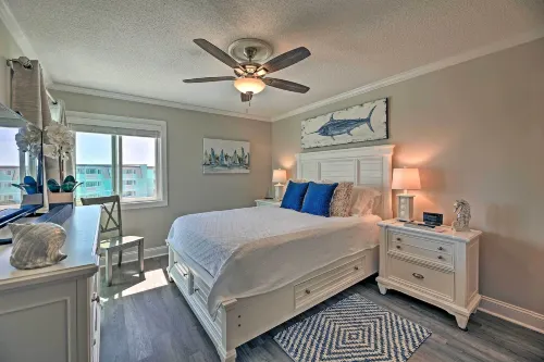 Walk to Beach Ocean-View Atlantic Beach Condo! - parking