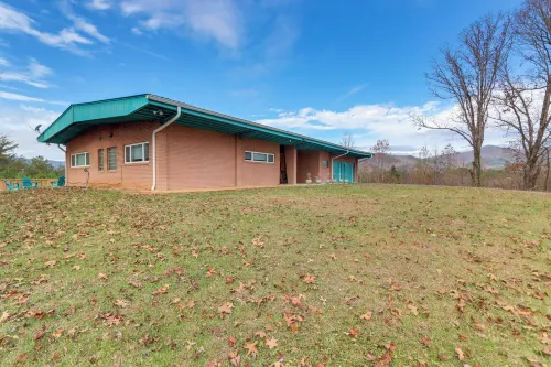 Mountain View and Fire Pit Modern Copperhill Home