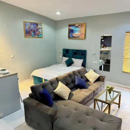 Open plan studio apartment unit
