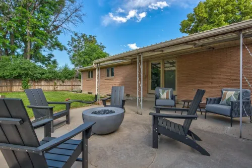 That 70's Modern Home: Fire Pit ~ Games ~ Hot Tub
