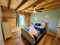 Authentic Hemlock Log Cabin 4 Bedroom Ski Chalet On Lake And Next To Ski Slopes