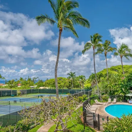 Poipu Ocean View + AC!  2 Pools & 3m Walk to Beach Along Greenbelt.